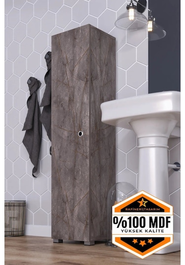 Boy Banyo Dolabı Çok Amaçlı Dolap Kiler Dolabı Gri