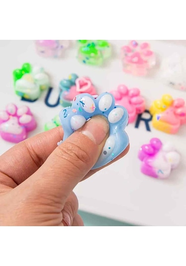 3 Adet Mini Kedi Patisi-yapışabilen Sukuşi - Squishy Pati- Muhteş