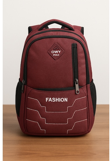 Owyon Polo Fashion Okul Sırt Çantası Yeni Sezon -kırmızı