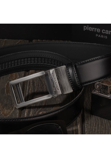 Pierre Cardin Deri Otomatik Tokalı Erkek Kemeri En 3,5 Cm Pcotm01 Siyah