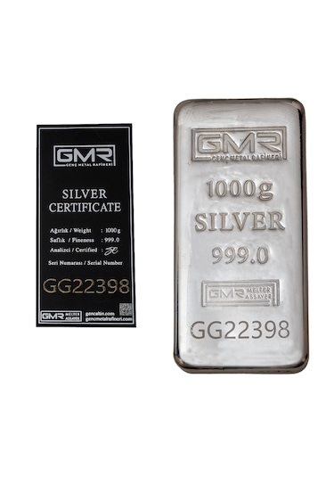 E-gümüş 1000gr Külçe Gümüş