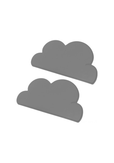 Konesam 2 Adet Çocukluk Çağı Gümüşü Yemek Matı Isı Yalıtımı, Su Geçirmez, Yiyecek Dereceli Silikon, Temizliği Kolay, Masa Koruyucu Gri