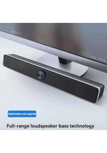 Willowhaven Siyah Usb Güçlü Kompakt Soundbar, Stereo Ses, Aux Girişi, Tv Ve Bilgisayar İçin