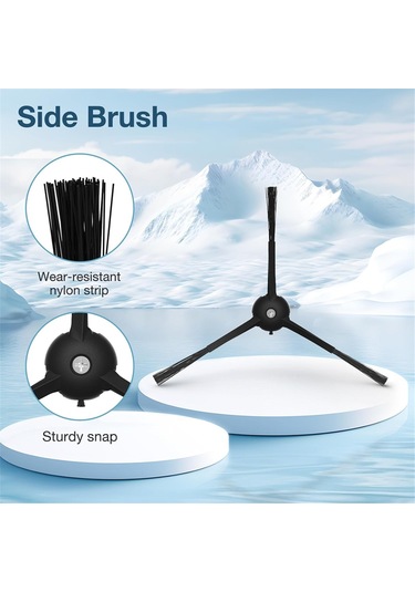 Synodicmonth Eufy X8 Pro/x8 Pro Ses Robot Süpürge Yedek Parçaları Ana Fırça Yan Fırça Filtre Toz Torbası Paspas Bezi