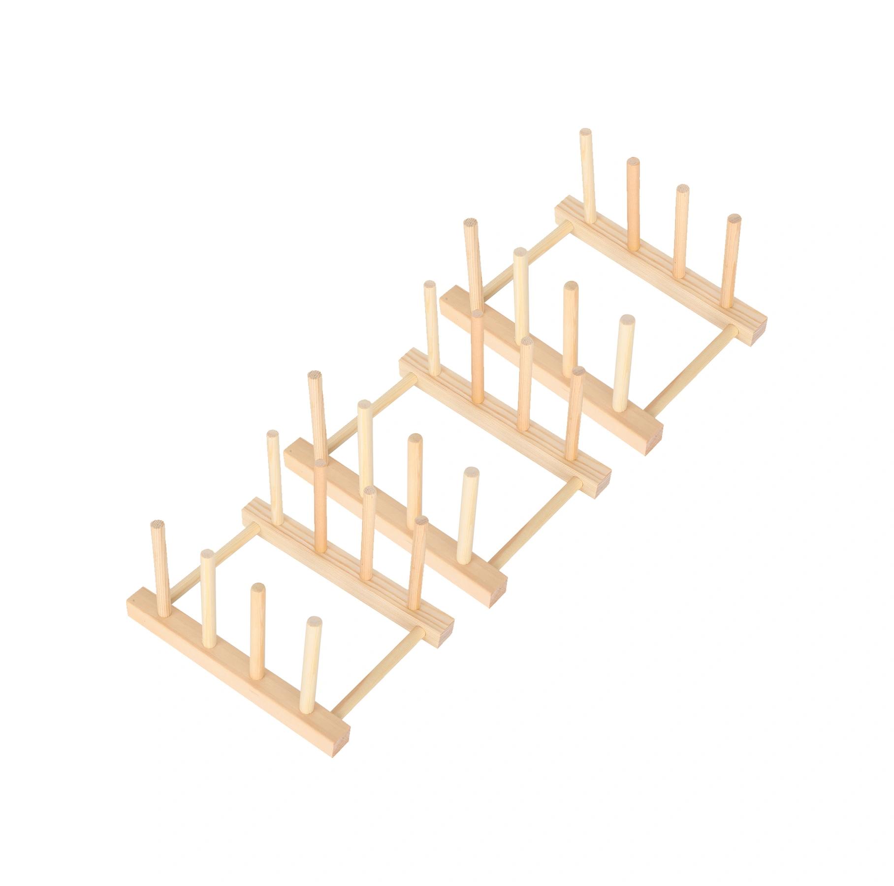 Wezone Ahşap Katlanabilir Tabak, Kitap Ve Gereç Depolama Rafı - Ev Dekorasyonu Ve Organizasyon Aleti 3 Adet Diğer