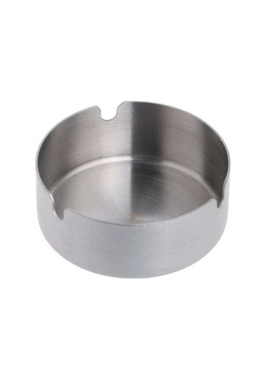 Ulzyvf Yuvarlak Üstü Taşınabilir Tablası Sigara Paslanmaz Küllük Kül İçin Gümüş Çelik Ku