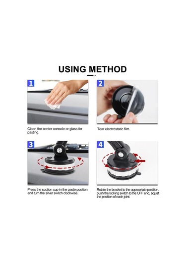Cbtx X-0566 Araba Dashboard Ön Cam Ayarlanabilir Cep Telefonu Tutucu Vantuz Braketi