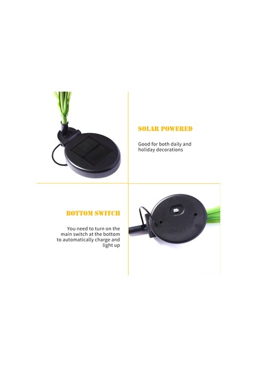 Dofolink Otomatik Aydınlatma Sarı Gül Şekilli Güneş Enerjili Bahçe Lambası - Ip44 Su Geçirmez, Kolay Kurulum Sarı