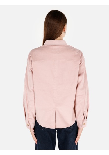 Colins Pembe Kadın Gömlek U.kol Cl1071167 Q1.v1 Plı Pembe