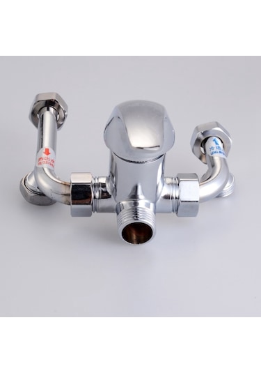 Lebıhmurah Bf81 Flyeer 2020 U-şekilli Dirsek Elektrikli Su Isıtıcı Karışım Vanası Ming Monte Soğuk Anahtarı Duş Bataryası Giriş Tüpü Aksesuarları Gümüş