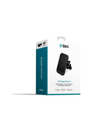 Aircharger Drive M Magsafe Uyumlu Kablosuz Şarj Özellikli Mıknatıslı Araç İçi Telefon Tutucu Diğer