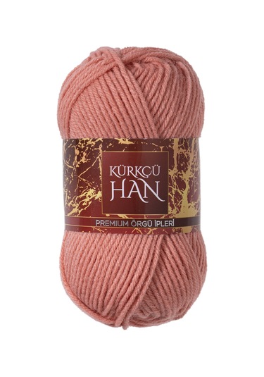 Kürkçü Han Dekor 100gr 100m El Örgü İpi Gül Kurusu