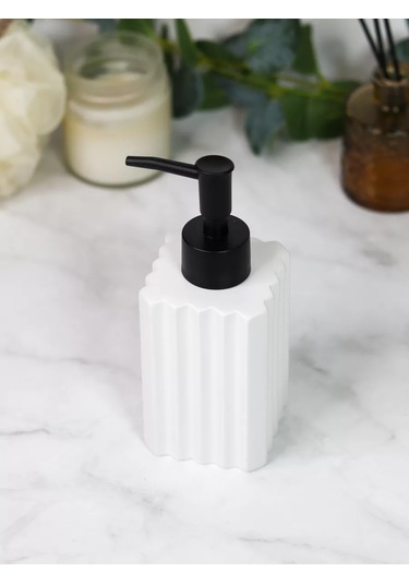 Denezo Sıvı Sabun İçin Seramik Dozajlayıcı, Banyo Dispanseri 211382803 Beyaz