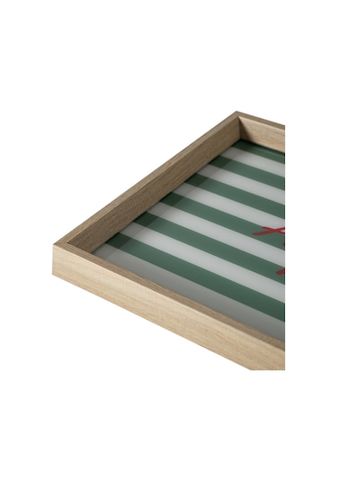 Mudo Home Amore Mıo Dekoratif Tepsi 31x42 Cm Yeşil
