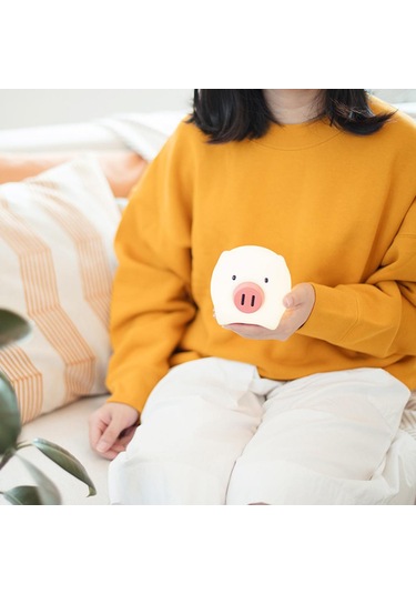 Homyl Usb Şarj Edilebilir Led Gece Işığı Lambası Silikon Beyaz