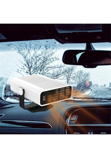 Novahub 12v 120w Araç Isıtıcı, Taşınabilir Cam Silecek, Hızlı Isıtma, Buz Çözme, Sis Giderici, Kış Isıtıcısı, 360 Dönme