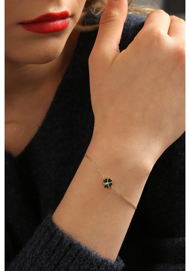 MiletKuyumculuk 14 Ayar Yonca Bileklik