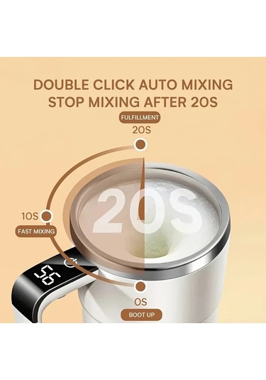 Maxaccess Dijital Termometreli Otomatik Manyetik Karıştırıcı Beyaz Seyahat Bardak Diğer