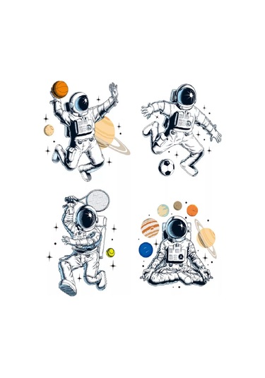 Brightnest Astronot Duvar İç Dekorasyon Etiketleri 206812841 Beyaz