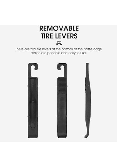 West Bıkıng Bisiklet Çok Amaçlı Şişe Tutucu Lastik Kolu Alet Kutusu Siyah Beyaz Siyah - Beyaz