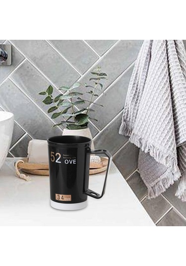 Suntek Banyo Tumbler Bardak Diş Fırçası Kupa Siyah