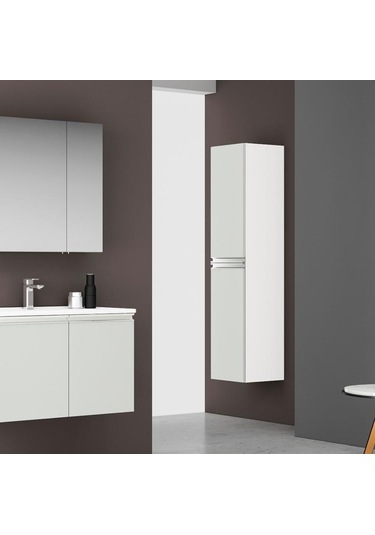 Orka Terme 100 Cm Mdf Kaşmir Taş Banyo Dolabı Takımı Ve Boy Dolab Çok Renkli