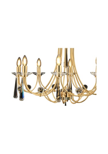 Lampaluce Klasik Metal Altın Renk Avize 10'lu 70cm Altın