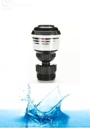 Tasarruflu Siyah Fonksiyonlu Musluk Başlığı Yağmurlama Perlatör Siyah