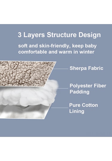 Maiyame Bebek Kışlık Kalın Sherpa Battaniye Ayırıcı Bacaklı Uyku Çantası Pembe M 0-3 Ay Pembe