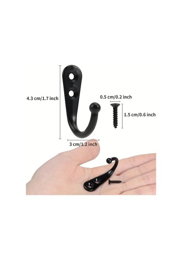 Willowhaven 5 Adet Retro Metal Kanca - Beyaz, Paslanmaz, Yük Taşır Ve Vidalı Montaj Beyaz