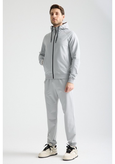 Shooter Sportswear Elit Class Füme Erkek Eşofman Takımı Mevsimlik Kapüşonlu Manşetli Rahat Kalıp Gri