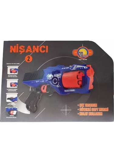 Nerf Stil Sünger Mermi Fırlatan Nişancı Oyuncak Blaze Storm Taban