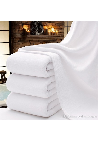 Beyaz El Yüz Havlusu 10 Adet, %100 Pamuk 250 Gram