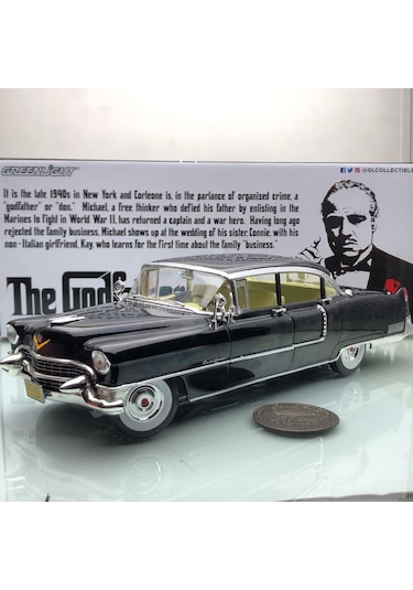 1955 Cadillac Fleetwood The Godfather Black 1 18 Greenlight