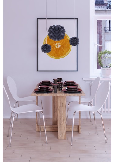 Dekorfim DF01108AC Pratik Portatif Katlanır Masa Mutfak ve Yemek Masası