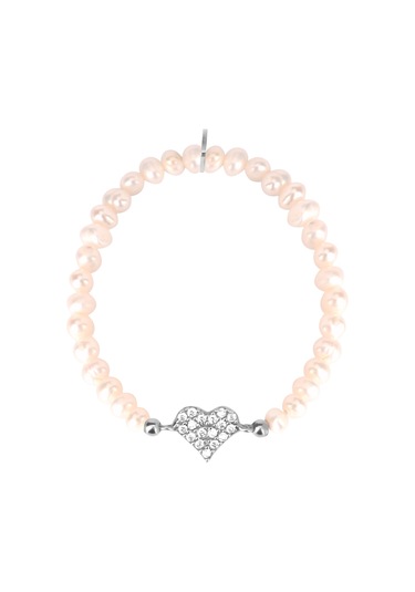 Zirkon Taşlı Pırlanta Montür Gümüş Rengi Altın Kaplama İncili Ka