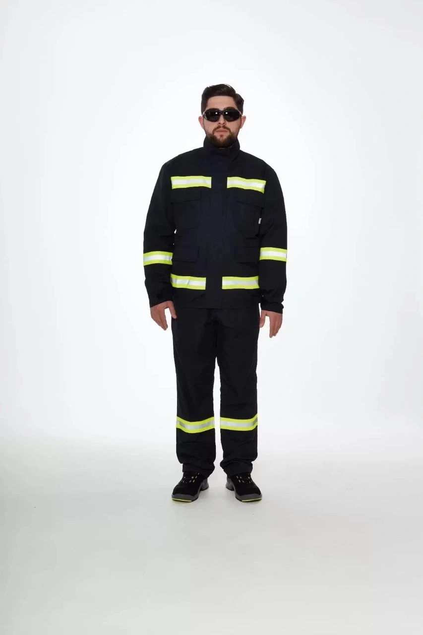 Alev Almaz İş Güvenliği Takımı Yangın Giysisi 10031 Projacket Koruma Smy Yüksek Lacivert