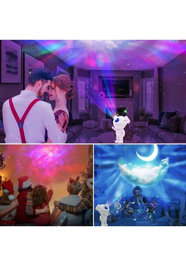 Stickerlı ,kumandalı Astronot Model Gece Lambası 5365 Çok Renkli
