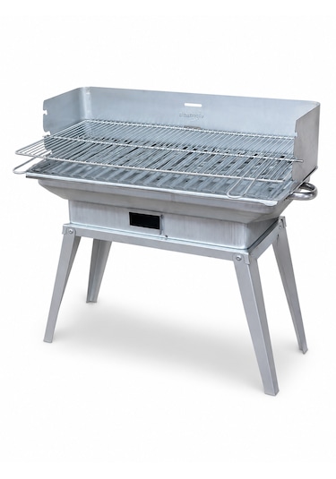 Piknik Mangalı Siperli, Yüksek Ayaklı, Katlanır - 1035-s Gri