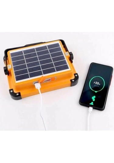 Taşınabilir Çalışma Ve Kamp Işığı, Güneş Enerjili, 100 W Profesyonel Kamp Çadır Feneri Pd-6060 Çok Renkli