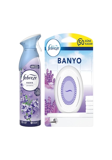 Febreze Lavanta Hava Ferahlatıcı Sprey Oda Kokusu 185 ML + Hava Temizleyici Parfüm