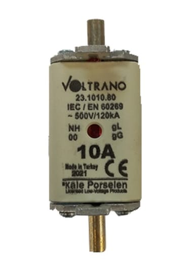 Voltrano Kale Porselen 10a 00 Boy Bıçaklı Sigorta Buşonu Nh00