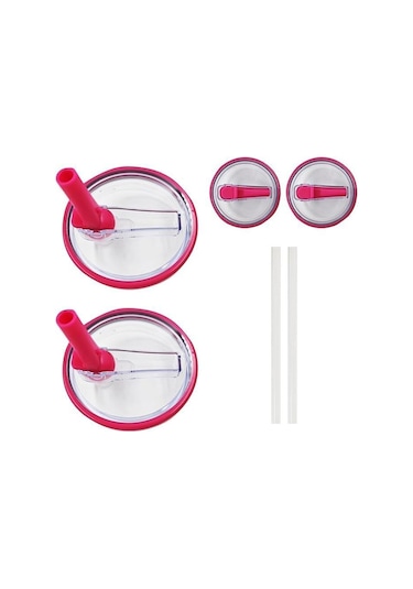 Stanley 40oz Adventure Quencher Şeffaf Hasır Kapak Yedek Parçaları İçin, Spec: 4 Adet / Set Gül Kırmızı Kırmızı