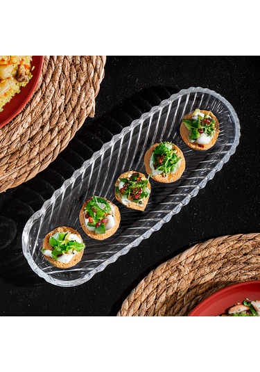 Porsima 1258 Santa 28 Cm Cam Sunum Tabağı Servis Tabağı