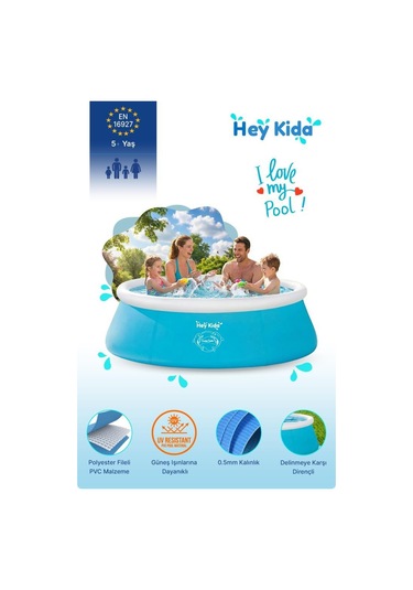 Heykida Swim Safe Hızlı Kurulum Havuzu 152x51cm Mavi