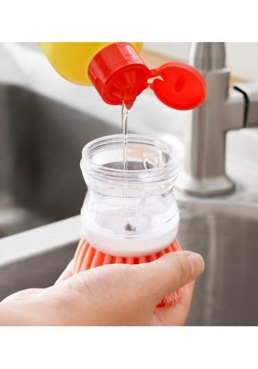 Deterjan Hazneli Bulaşık Yıkama Fırçası-9053416607098hkn