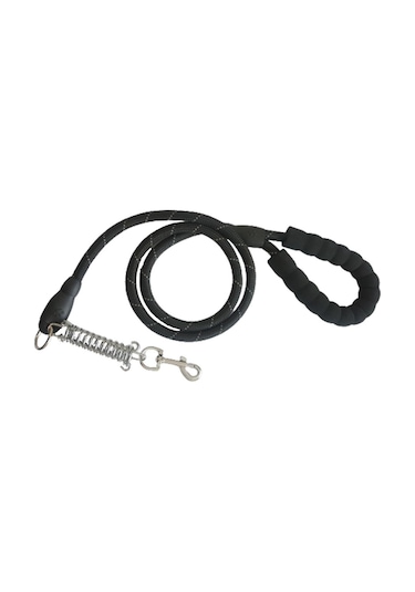 şok Yaylı Köpek Gezdirme Kayışı 150x1.2 Cm Siyah