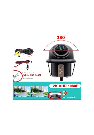 Balık Gözü Araç Geri Görüş Kamerası Geniş Açılı Arka Görüş Camera