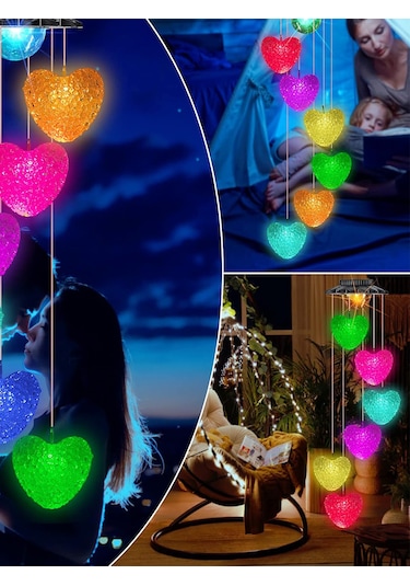 Greentech Güneş Enerjili Renk Geçişli Kristal Kalp Aydınlatma / Gt-sl40 Pil : Ni-mh 1.2v 600mah