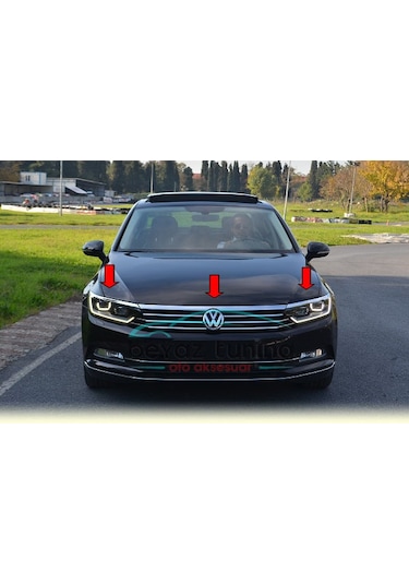 Volkswagen Passat B8 Krom Far Üzeri Çıta Seti 3 Parça 2015-